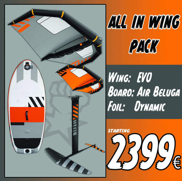 Rrd International -  All In Wing Pack Air Comprende: RRD Evo Wing + Foil Dynamic + Tavola Air Beluga + Waist Leash