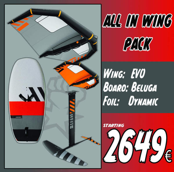 Rrd International - All In Wing Pack Hard Comprende: RRD Evo Wing + Foil Dynamic SWK + Tavola Beluga LTE Y26 + Waist Leash