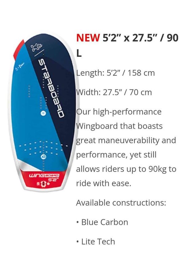 Starboard X Airush - Starboard Wing Foil 5'2'' 90l
