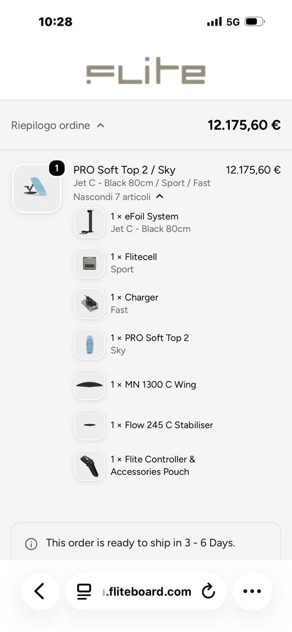 altra - Fliteboard elettrico ProsoftPro2 sky